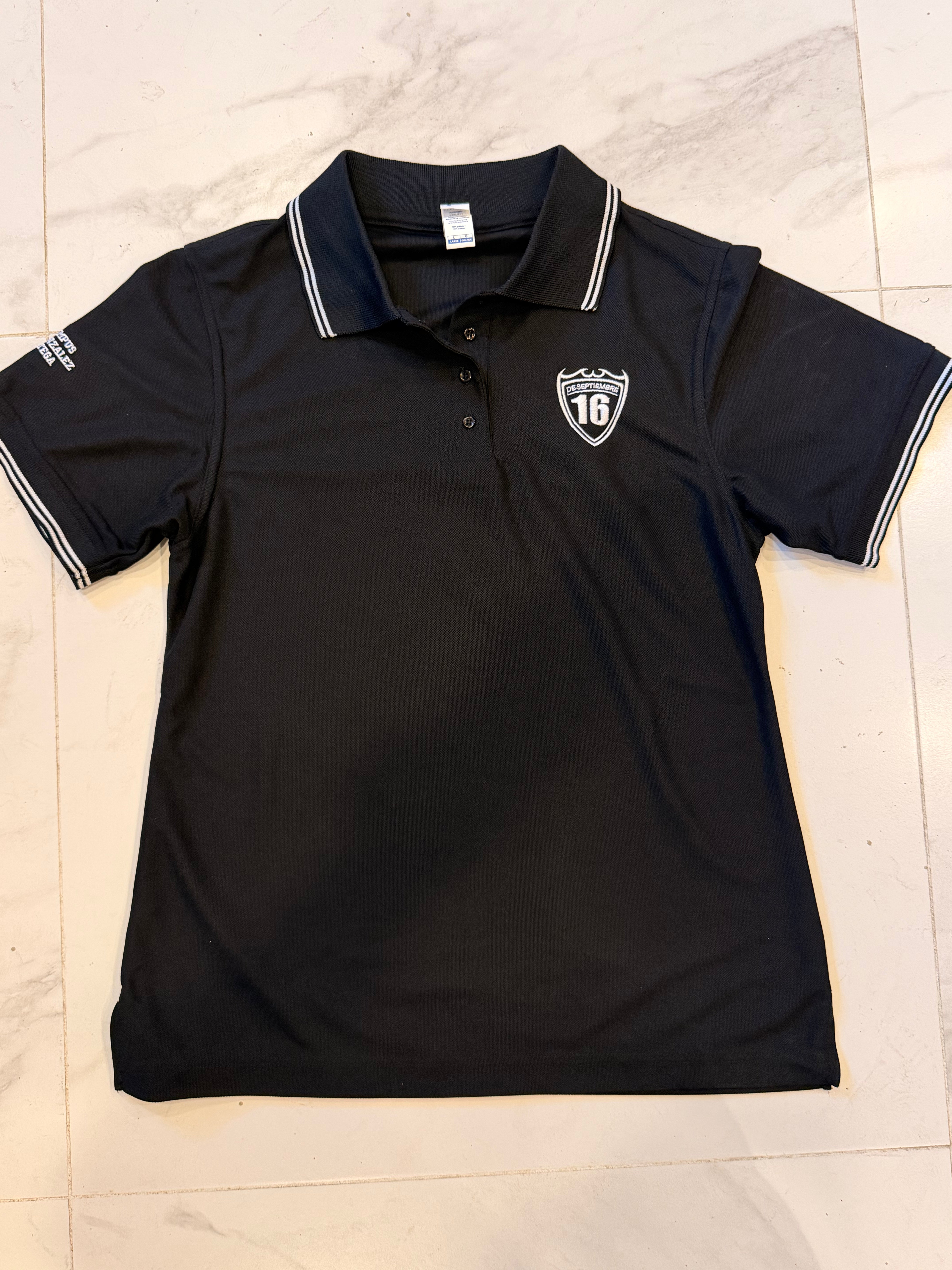 Polo Oficial Preparatoria 16 de Septiembre color Negro