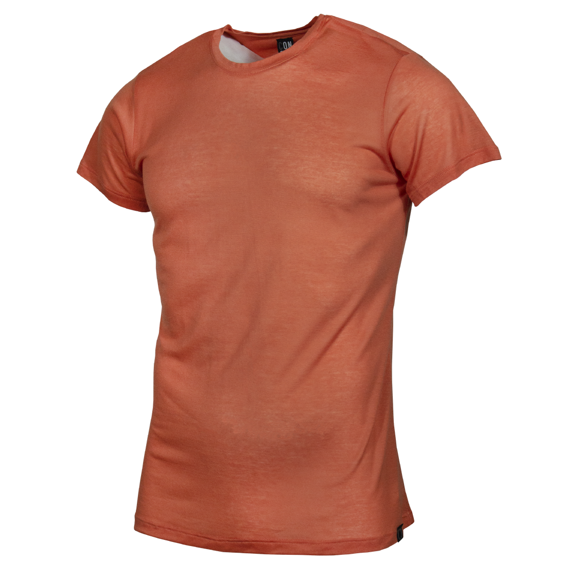 Playera Neck Basica Naranja