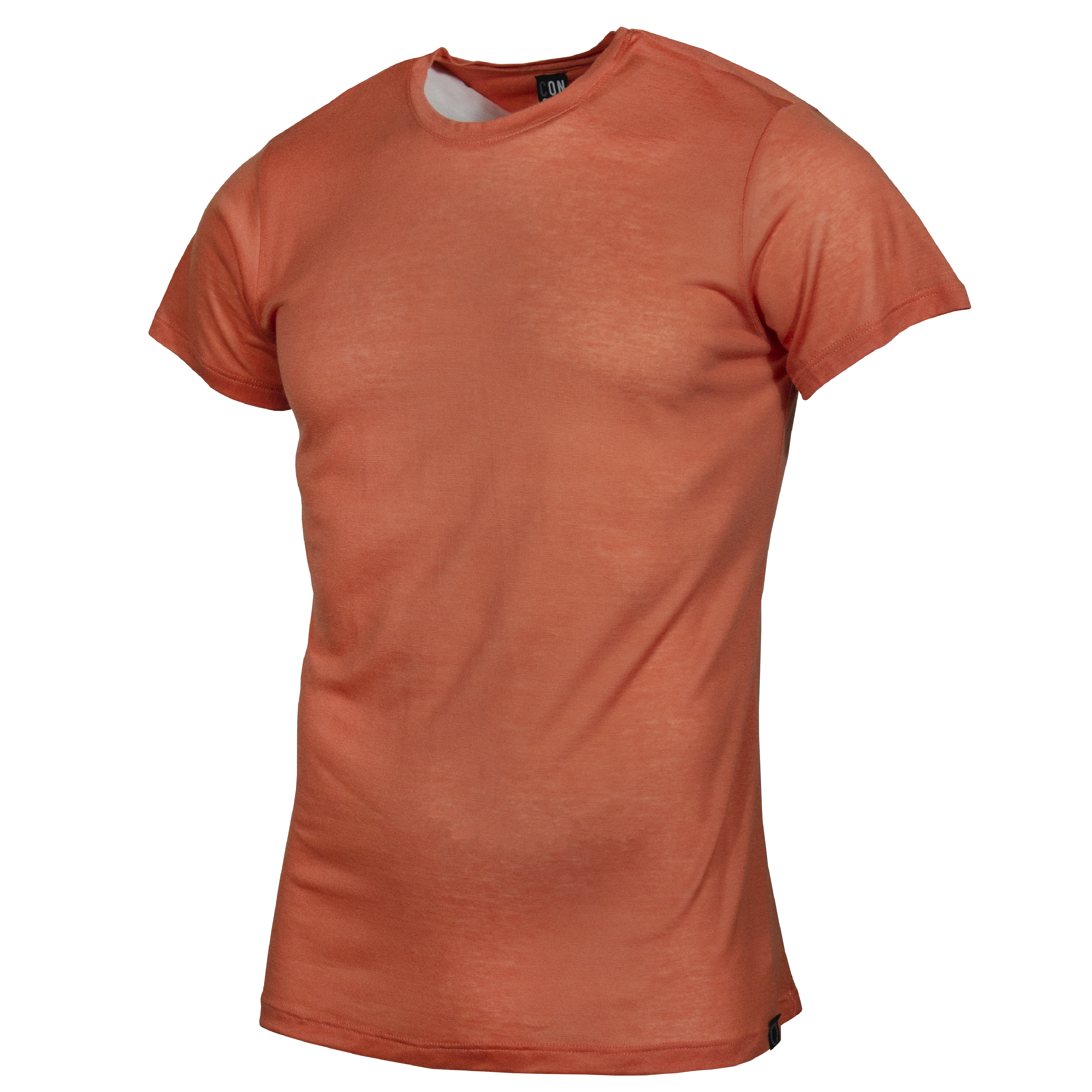 Playera Neck Basica Naranja