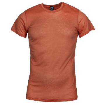 Playera Neck Basica Naranja