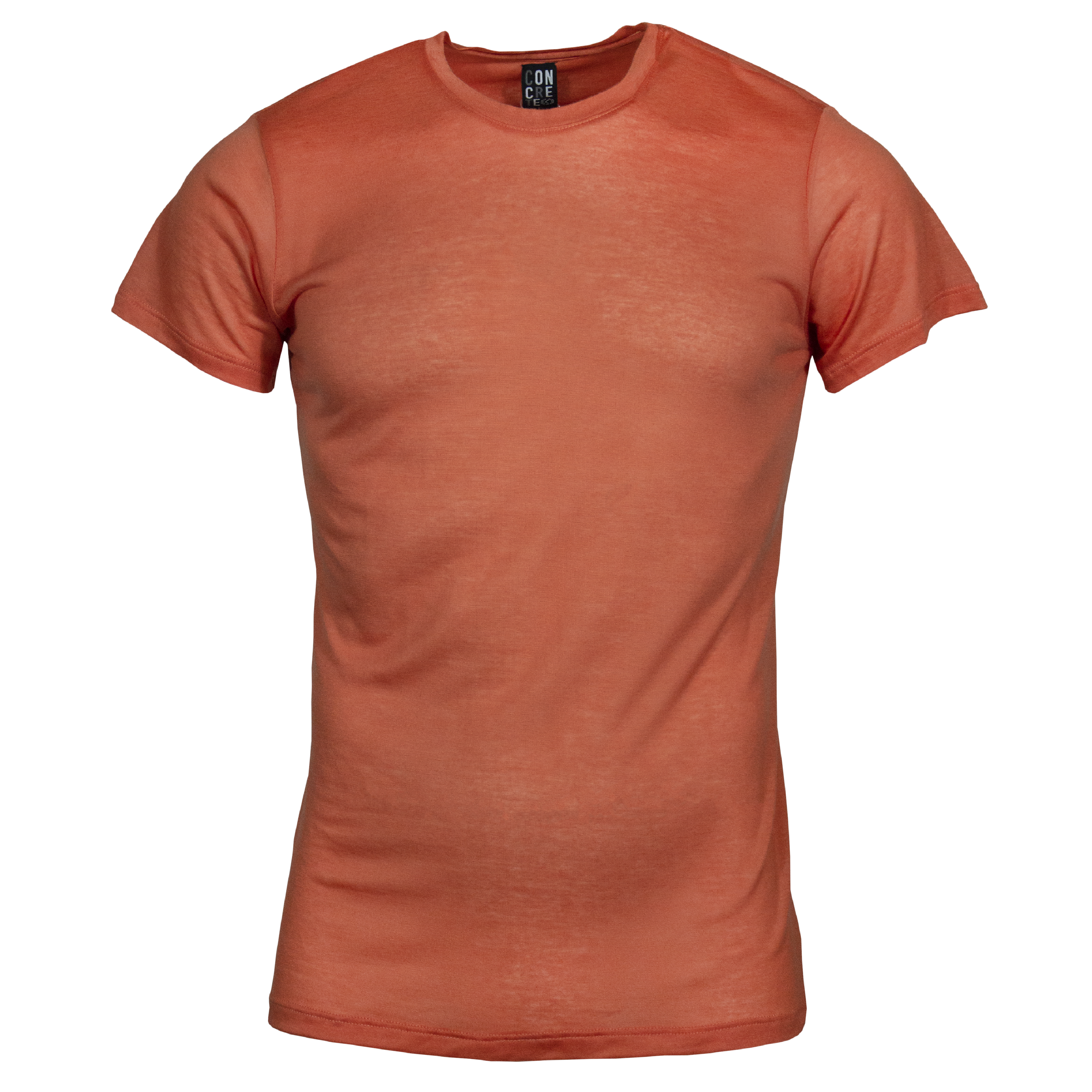 Playera Neck Basica Naranja